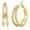 Gold-25mm, variant on Sterling Silver Hoop Earrings for Women, Hypoallergenic CZ Double Hoop Earrings, 30mm