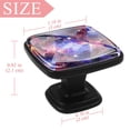 thumbnail image 4 of 4 Pcs Square Cabinet Handle Cupboard Knob Drawer Pulls Handle Universe Nebula Galaxy Drawer Knobs with Screws Furniture Decoration, 4 of 7