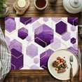 thumbnail image 2 of Placemats Set of 6, Purple Geometric Place Mats Modern Abstract Lines Tablemats Washable Placemat Table Decoration for Kitchen Table Dinner Party Home Decor Indoor Outdoor 13x19 Inch, 2 of 9