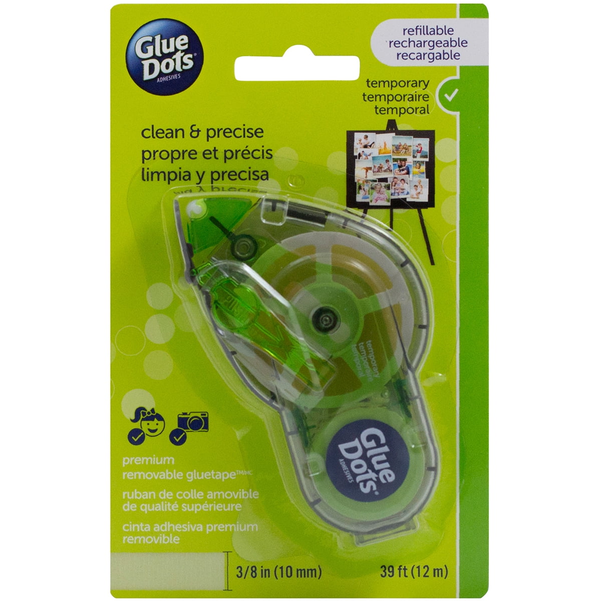 Glue Dots Tape RunnerRemovable .375"X39' Walmart Canada