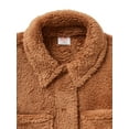 thumbnail image 2 of Wonder Nation Girls Faux Sherpa Shacket, Sizes 4-18 & Plus, 2 of 3
