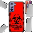 thumbnail image 1 of Compatible with Samsung Galaxy S21 5G Hybrid Fusion Guard Phone Case Cover (Red Biohazard), 1 of 1