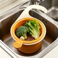 thumbnail image 6 of Orange Hanging Kitchen Sink Drain Basket Food Residue Filter Fruit Vegetable Washing Strainer, 6 of 6