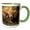 Green/White, variant on 3drose, Musk Ox Bulls, 11oz Mug