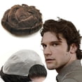 thumbnail image 6 of European Real Human Hair Toupee for Men 8x10 Wavy Pieces Replacement Hairpiece Prosthesis PU Skin System, 6 of 6