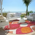 thumbnail image 6 of Addison Rugs Chantille Indoor/Outdoor Transitional Mid-century Modern Pink Washable Round Rug, 8' x 8', 6 of 6