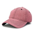 thumbnail image 4 of DALIX Premium Chambray Low Crown Cap Curved Bill 6 Panel Hat (Red), 4 of 7