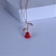 thumbnail image 4 of Collar para mujer, joyería para mujer, joyería para mujer, collar con colgante de rosa roja con gota de aceite tridimensional para mujer, joyería, collar con colgante de rosa, 4 of 4