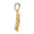 thumbnail image 2 of 14K Yellow Gold Charm Pendant 24 mm 10.5 Rose, 2 of 4