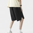 thumbnail image 6 of Mens Shorts Clothing Under $10 New Solid Color Casual Fashion Loose Drawstring Exercise Short Pants, 6 of 7