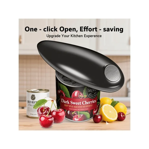 Electric Can Opener One Touch Automatic Smooth Edge Can Opener for Seniors with Arthritis, Battery Operated Handheld Kitchen Gadget, No Sharp