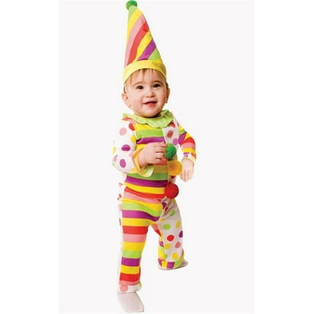 Dress Up America 579-0-6 Dots n Stripes Infant Clown - Size 0-6 Months