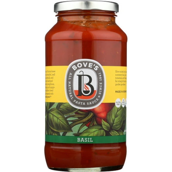 Boves of Vermont Basil Pasta Sauce 24 oz (Pack of 6)