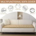 thumbnail image 2 of decorUhome Couch Covers for 3 Cushion Couch Sofa, Non Slip Fuzzy Couch Covers for Pets, Washable Slipcover for Dogs(Camel, 27.6" x 82.7"), 2 of 8