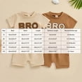 thumbnail image 3 of Mnyotv Short Sleeve Crewneck Tops and Shorts with Pockets for Toddler Boys Summer Clothes Matching Sets Size 6-12 Months, 3 of 6