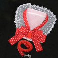 thumbnail image 3 of Perro Gato Arco Pecho Arnés Correa Cómodo Cachorro Perros Pequeños Arneses Chaleco para Fiesta Compras Rojo XL, 3 of 8