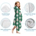 thumbnail image 7 of Green Christmas Tree and Snowflake Pattern Hooded Bath Towel，60"x35" for Ages 3 To 12 Kids, Quick Dry Lightweight Soft Microfiber Hood Beach Towel Cover Up for Kids, 7 of 7