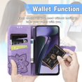 thumbnail image 5 of Compatible with Moto G Stylus 5G 2023 Wallet Case for Women, Leather Flip Folio with Kickstand Magnetic and Card Holder Protective Case for Moto G Stylus 5G 2023 Butterfly Violet SD, 5 of 14