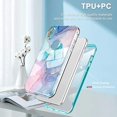 thumbnail image 3 of DT Series Case for iPhone XR Case Built with Screen Protector, Lightweight and Stylish Full Body Shockproof Protective Rugged TPU Case for IBAOLE iPhone XR 6.1inch（Marble）Marble-, 3 of 7