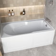thumbnail image 3 of Streamline GA-311-24-BGL 60 in. x 32 in. Acrylic Right-Hand Drain Alcove Bathtub in Glossy White With External Drain in Brushed Gold, 3 of 5