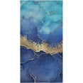 thumbnail image 7 of Bath Towels, 2 PCS Hand Towels for Bathroom Cotton Navy Blue Marble with Golden Veins Decorative 28x14in Absorbent Soft (color7), 7 of 7