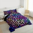 thumbnail image 3 of jejeloiu Leopard Print Bedding Comforter Set,Abstract Cheetah Pattern Twin Comforter Sets,Colorful Modern Aesthetic Bedding Set For Men Women,Breathable Home Decor Reversible,2 Pieces, 3 of 8