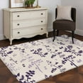 thumbnail image 3 of Purple Pink Botanical Area Rugs 3'x5', Small Throw Rugs for Living Room Bedroom, Rustic Country Spring Floral Summer Leaf Indoor Outdoor Rug Non-Slip Low Pile Carpet Runner Reversible Floor Mats, 3 of 8