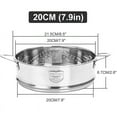 thumbnail image 2 of 20cm Thickening Food Steam Rack Stainless Steel Steamer with Double Ear for Soup Pot Milk Pot Kitchen Tools, 2 of 5