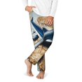 thumbnail image 2 of Xecao Airplane World Map Adventure Print Teenagers' Pajama Pants Long Sleep Pants Soft Elastic Waist Pajama Bottoms Elastic waist with 2 Pockets 5-16 Years-Small, 2 of 6