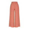 thumbnail image 6 of ABATAB Women's Summer Palazzo Pants Loose Fit Wide Leg Pants High Waist Drawstring Beach Vacation Casual Trousers with Pockets, 6 of 7