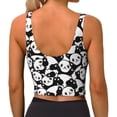 thumbnail image 4 of Picia Cute Panda (3) Sports Bra for Women,Padded Strappy Sports Bras Medium Support Yoga Bra with Removable Cups,Running Yoga Bra-XX-Large, 4 of 9