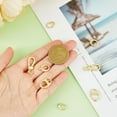 thumbnail image 3 of 8Pcs 4 Styles Brass Spring Gate Rings Cadmium Free & Lead Free Long-Lasting Plated Oval & Teardrop Real 18K Gold Plated 12~16.5x8~11.5x2.5~mm Hole: 1.8~6.5x2.5~8mm 2pcs/style, 3 of 5