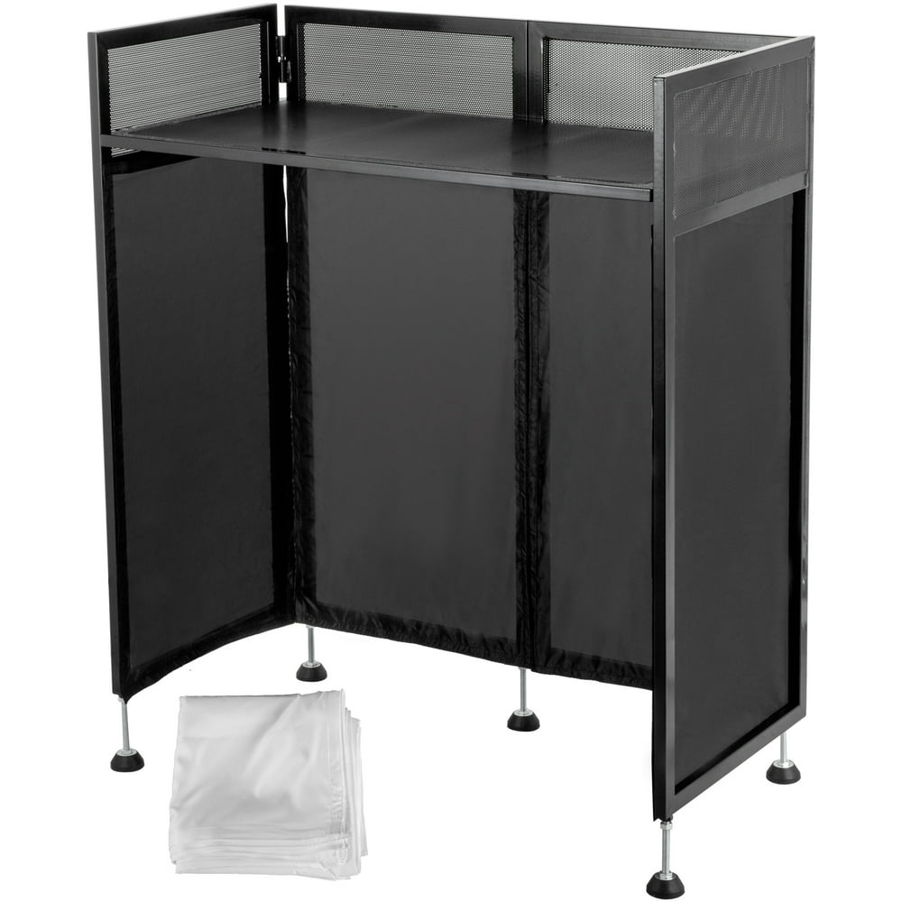 VEVOR DJ Facade Table Station 20x40x45 inches, DJ Booth Flat Table Top