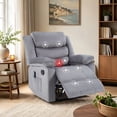 thumbnail image 6 of Bonzy Home Massage Recliner Modern Cloth Recliner Chair with Massage & Heating Breathable Fabric, Gray, 6 of 10