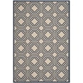 thumbnail image 2 of Safavieh Courtyard Brooklyn Geometric Indoor/Outdoor Area Rug, Beige/Navy, 6'7" x 9'6", 2 of 10