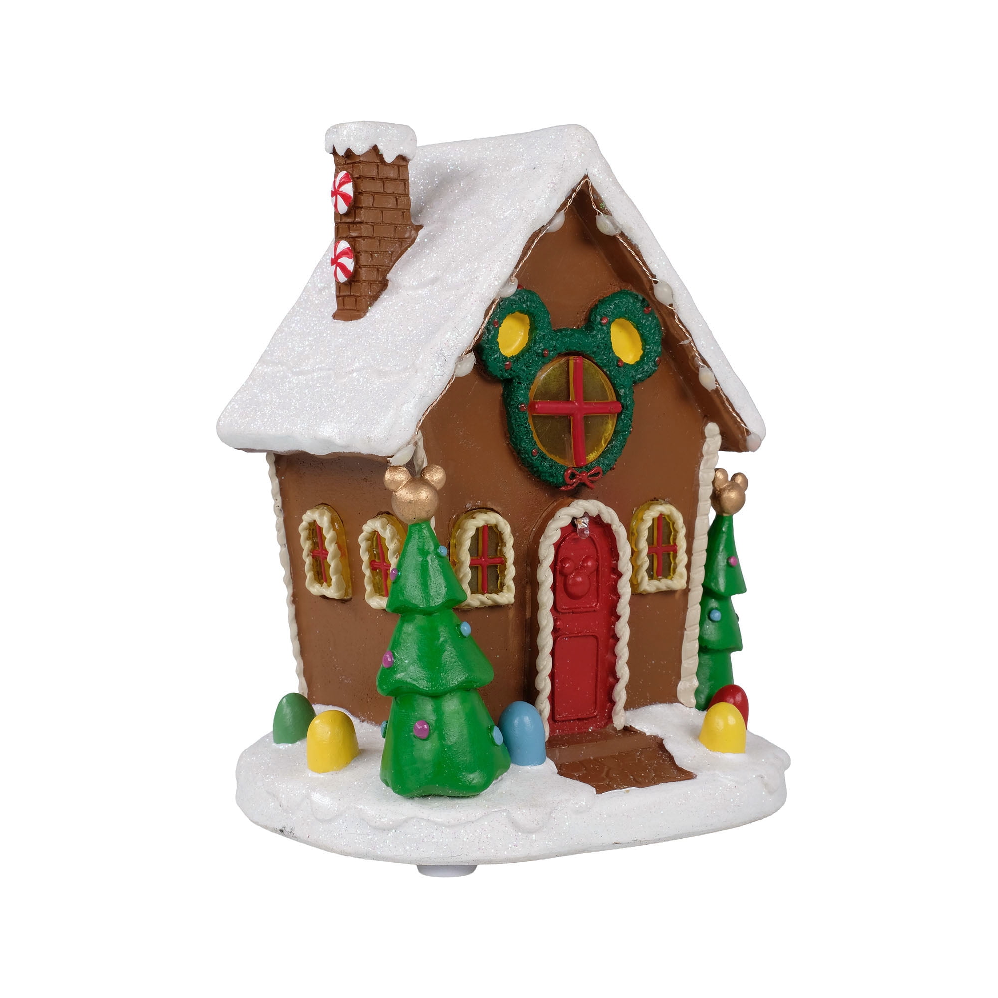 Disney Gingerbread Mickey Wreath House Village Piece