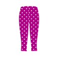 thumbnail image 6 of AGWOLF Womens Capri for Summer Clearance, Tummy Control Capri Leggings High Waisted Knee Length Yoga Pants Trendy Swiss Dot Print Leggings Hot Pink S, 6 of 7