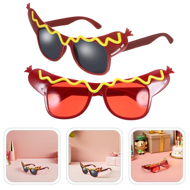 unbranded 6Ud Accesorios De Fiesta Gafas Hot Dog Con Lentes Transparentes Y Original Para Celebraciones