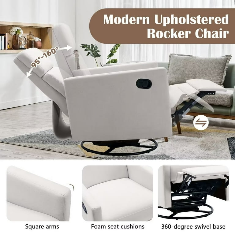 Modern swivel glider outlet chair