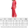 thumbnail image 2 of Ensemble Pantalon 2 Pcs pour Femmes Col Rond Manches Longues Coupe Ample Couleur Unie Tenue Quotidienne, 2 of 9