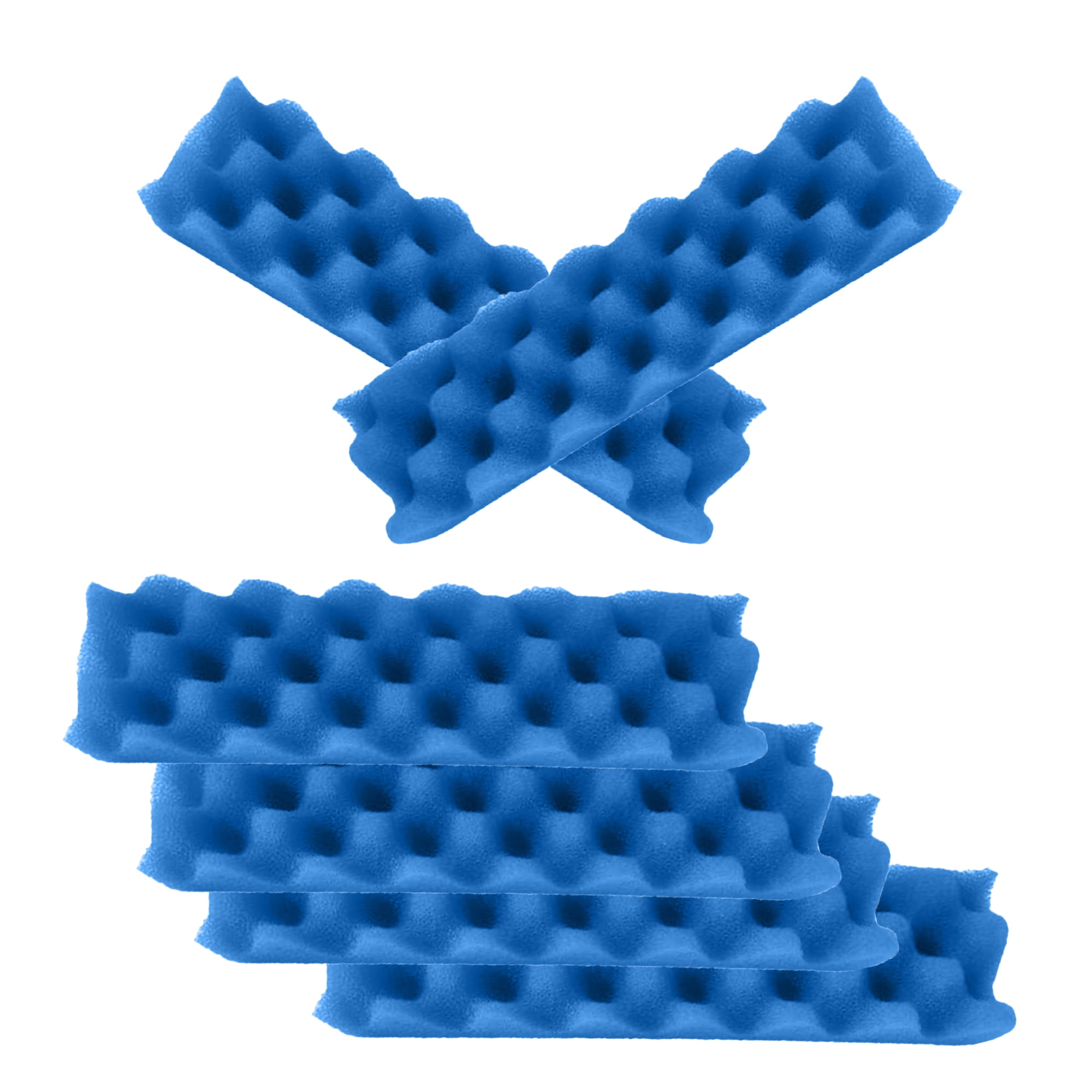 TropicAqua Blue Foam Filter Pads Replacement Compatible with Fluval 406, 407 Aquarium Bio Sponge (Pack of 12)