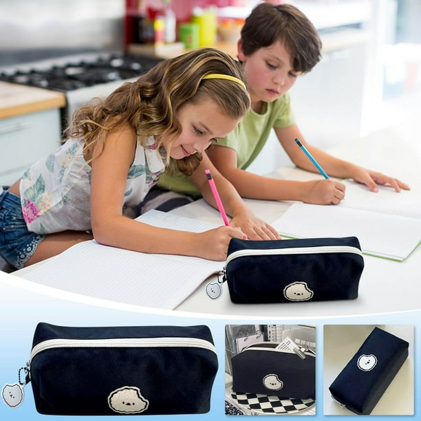 Estuche portátil multicapa Kojanyu con doble compartimento para guardar papelería,estuche de escritura de gran capacidad,organizador de viajes para estudiantes y oficina.