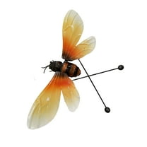 Esschert Design Bee Rocker Outdoor Garden Stake - 50" - Yellow and White