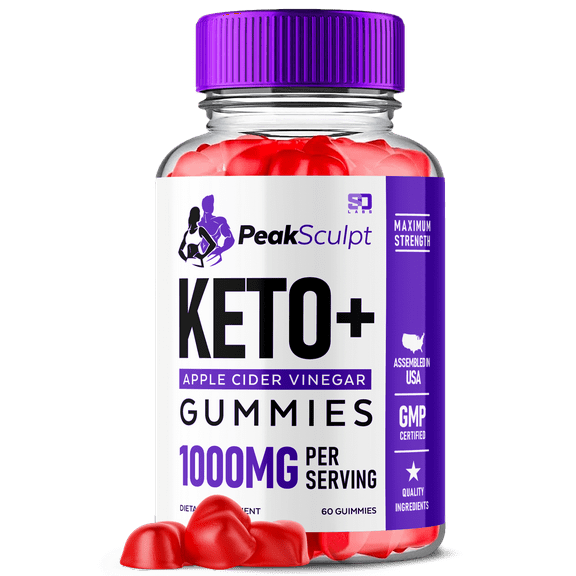 Peak Sculpt Keto ACV Gummies 1000MG Maximum Strength Formula 60 Gummies