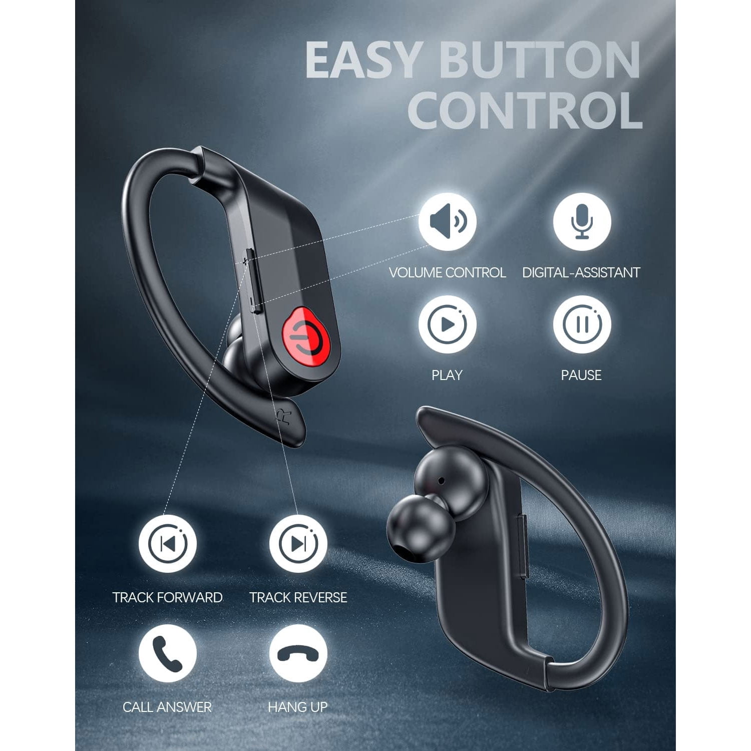 TWS Headphones Compatible With Google Pixel 5/6/7/8/9/10 - Wireless Earbuds Earphones Ear hook True Stereo