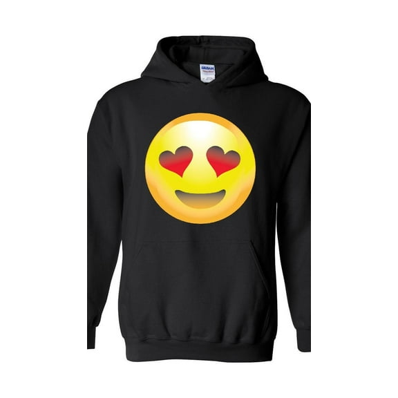Women Sweatshirts and Hoodies - Emoji Heart-Shaped Eyes