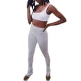 thumbnail image 2 of Inevnen Womens Stacked Leggings Pants, Ladies Casual High Waist Sweatpants Solid Color Ruched Pants, 2 of 9