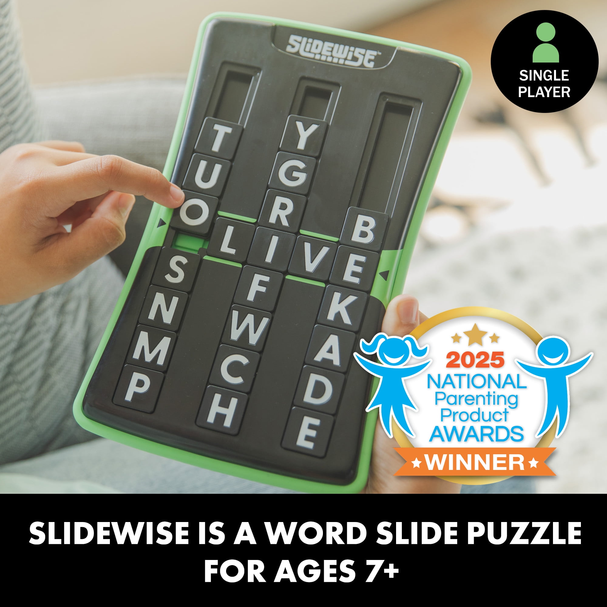 Educational Insights Slidewise, Word Puzzle Brain Teaser Game for Kids and Adults 8 and up