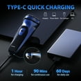 thumbnail image 3 of Sejoy Men's Electric Shaver Razor for Men Face,Beard Trimmer,Portable Electric Rotary Shaver, 2 in 1 3 Head 4D Cordless Rechargeable,with Pop-Up Trimmer, Washable,Use for Home Travel,Royal Blue, 3 of 12