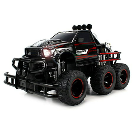 Velocity Toys Speed Spark 6x2 Electric RC Monster Truck Big 1:12 Scale RTR w/ Working Headlights, Dual Rear Wheels (Colors May